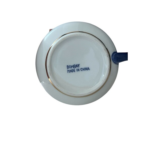 Bombay Company Tea Cup Mug Arabesque Tile Cobalt Blue/White w/Gold Accent VTG - Picture 6 of 6
